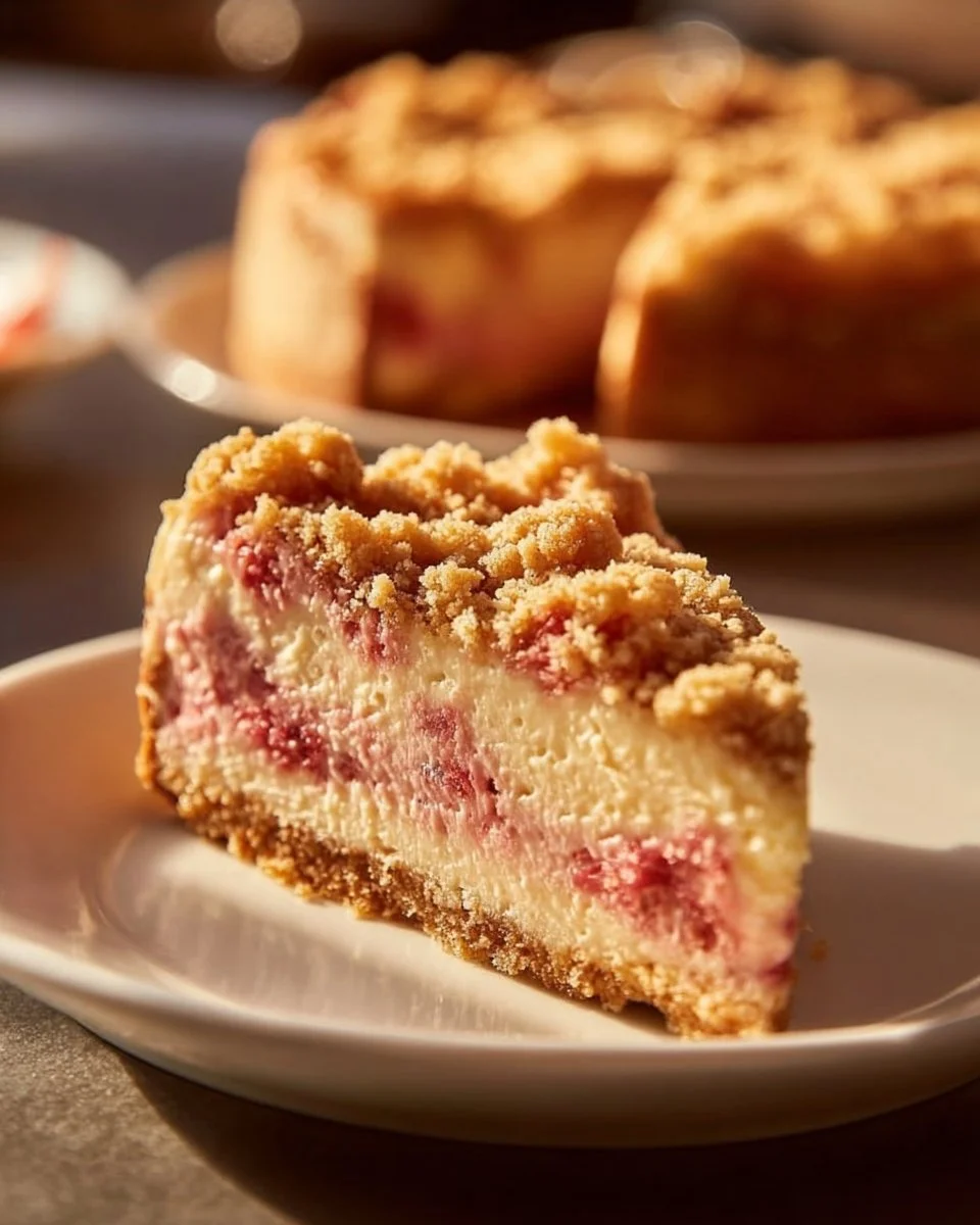 Rhubarb Crumble Cheesecake