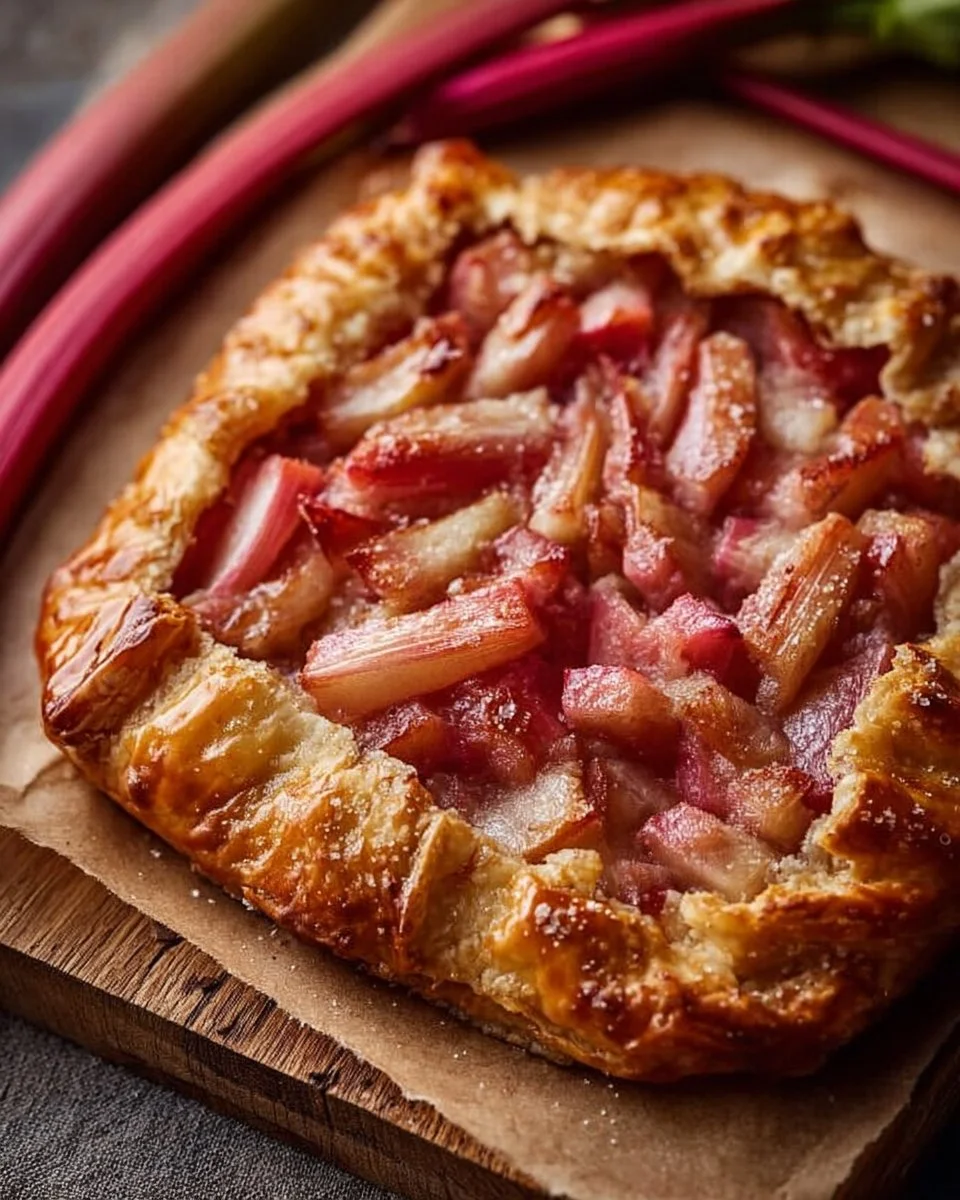 Rhubarb Galette with Puff Pastry