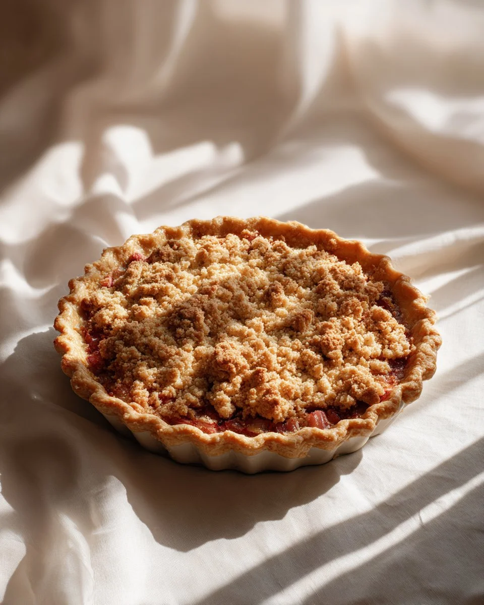 Rhubarb Pie with Crumb Topping 2 Rhubarb Pie with Crumb Topping