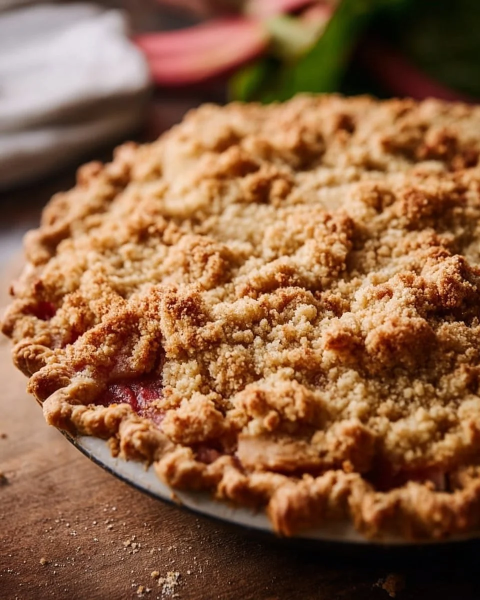 Rhubarb Pie with Crumb Topping 3 Rhubarb Pie with Crumb Topping