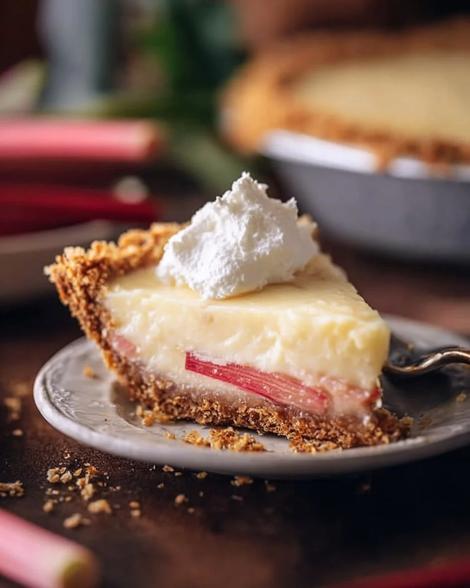 Tangy Rhubarb Cheesecake Pie