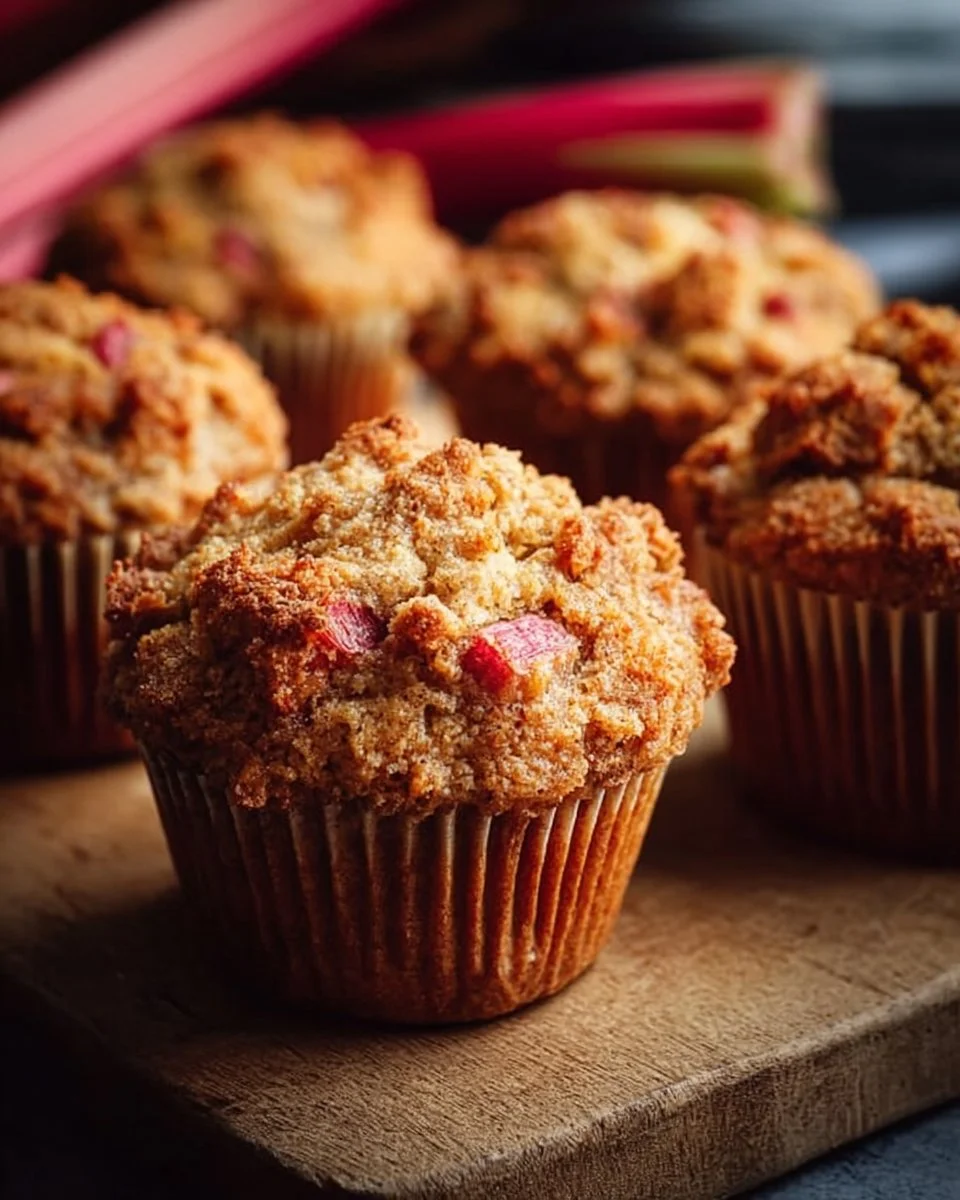 Vegan Gluten Free Rhubarb Muffins